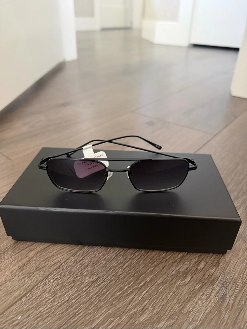 Men’s Carolina Lemke Black Rectangular Sunglasses men’s shades  new